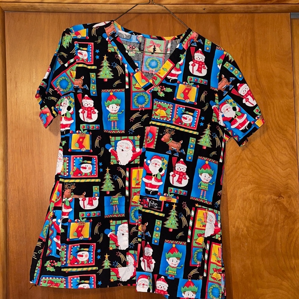 Christmas Scrub Top